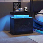 2-Drawer Nightstand with LED Lights
