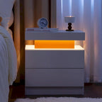 2-Drawer Nightstand with LED Lights