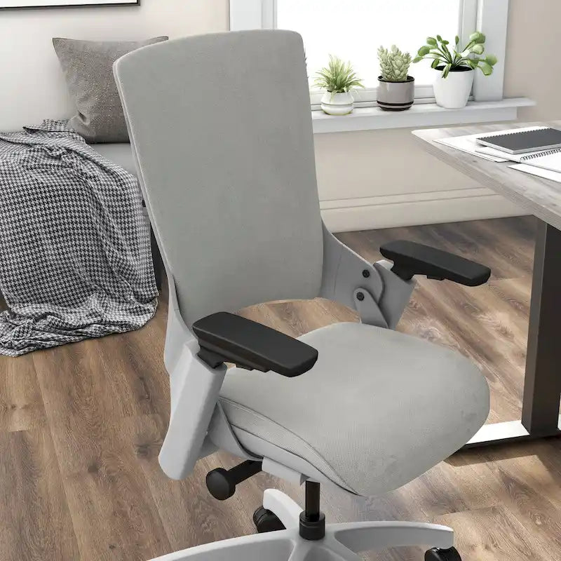 Ergonomic Height Adjustable Office Desk Chair – Grey Fabric