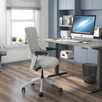 Ergonomic Height Adjustable Office Desk Chair – Grey Fabric