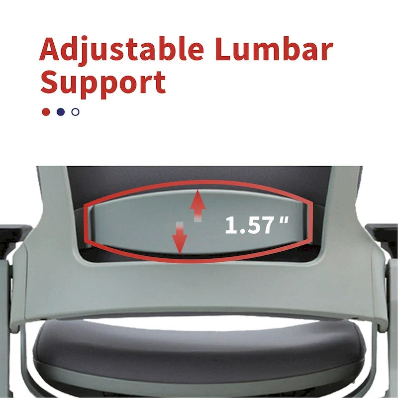 Ergonomic Height Adjustable Office Desk Chair – Grey Fabric