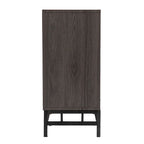 Contemporary Gray Wood Electric Fireplace TV Stand