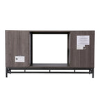 Contemporary Gray Wood Electric Fireplace TV Stand