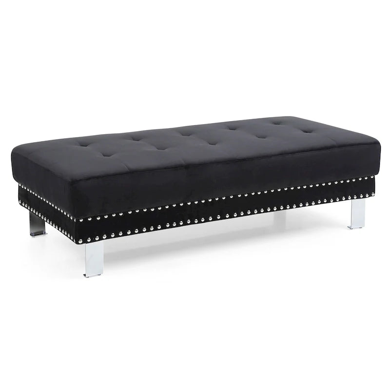 Oversized Velvet Ottoman
