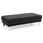 Oversized Velvet Ottoman