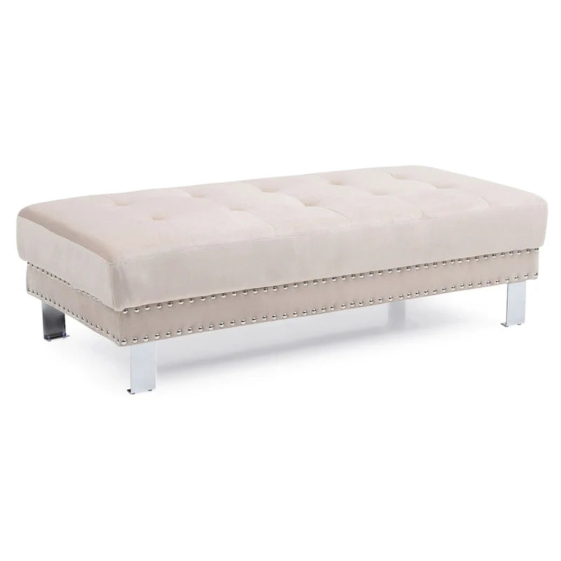 Oversized Velvet Ottoman