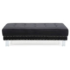 Oversized Velvet Ottoman