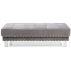 Oversized Velvet Ottoman