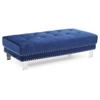 Oversized Velvet Ottoman