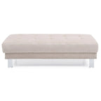 Oversized Velvet Ottoman