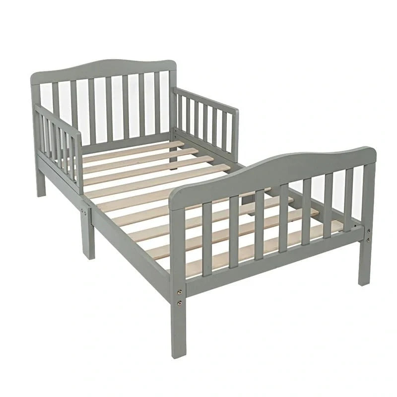 Wooden Toddler Bed with Guardrails