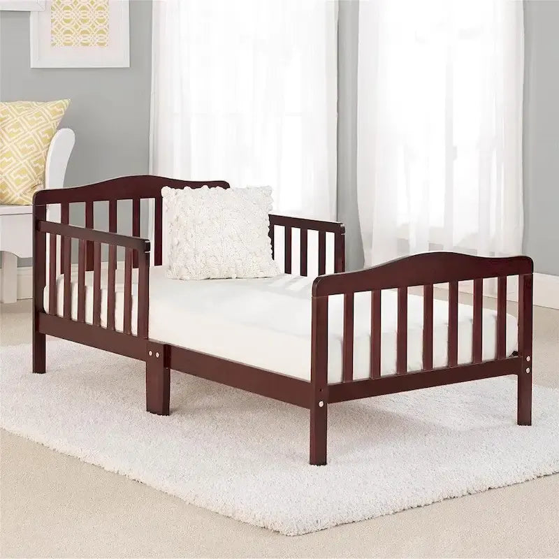 Wooden Toddler Bed with Guardrails