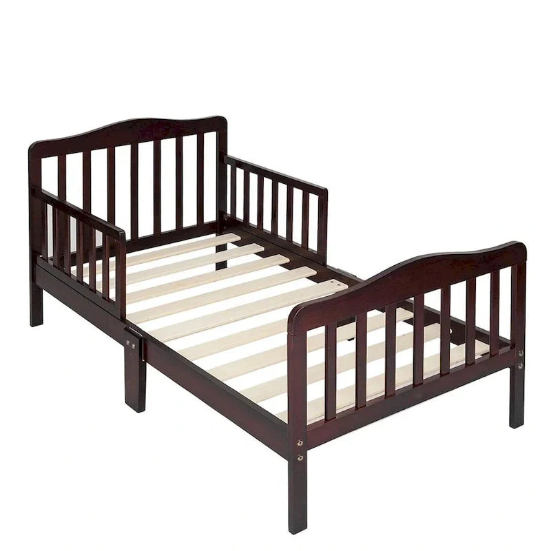 Wooden Toddler Bed with Guardrails