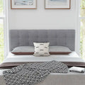 Full/Queen Size Linen Fabric Upholstered Button-Tufted Headboard