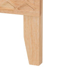 Carved Honeycomb Platform Bed – Natural Wood