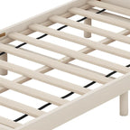Twin Size Wooden Platform Bed Frame with USB Charging Port