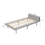 Twin Size Wooden Platform Bed Frame with USB Charging Port
