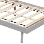 Twin Size Wooden Platform Bed Frame with USB Charging Port