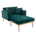 Barrel Accent Chair with Foam Padding and Velvet Upholstery