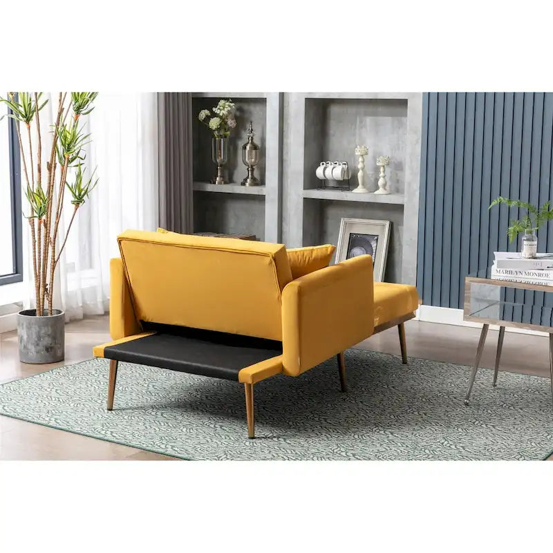 Barrel Accent Chair with Foam Padding and Velvet Upholstery