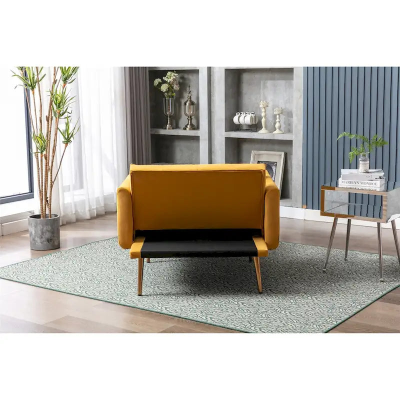 Barrel Accent Chair with Foam Padding and Velvet Upholstery