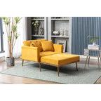 Barrel Accent Chair with Foam Padding and Velvet Upholstery