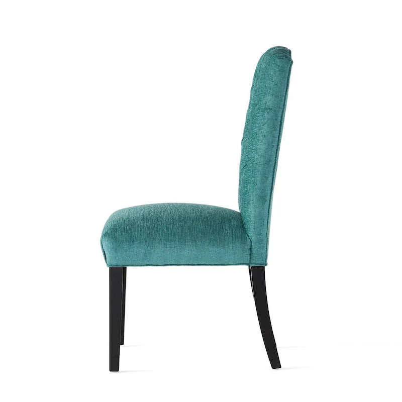Set of 2 Upholstered Dining Chairs with Wood Legs