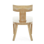Fabric and Rubberwood Slat Back Upholstered Dining Chair (Set of 2)