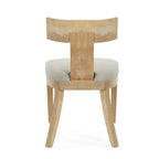 Fabric and Rubberwood Slat Back Upholstered Dining Chair (Set of 2)