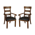 Solid Wood Arm Chairs (Set of 2)