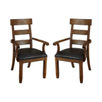 Solid Wood Arm Chairs (Set of 2)