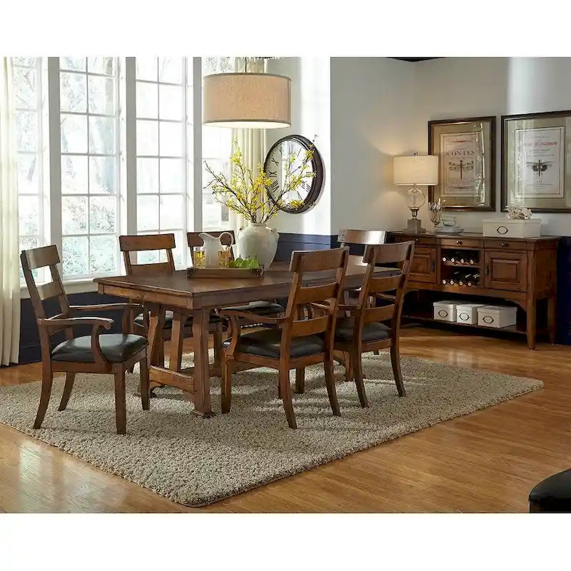 Solid Wood Arm Chairs (Set of 2)